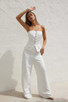 Strapless Jumpsuit With Embellished Buttons PRIVILEGE