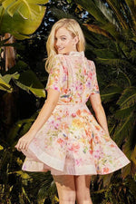 Blooming Comfort Floral Mini Dress - PRIVILEGE 