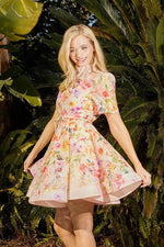 Blooming Comfort Floral Mini Dress - PRIVILEGE 
