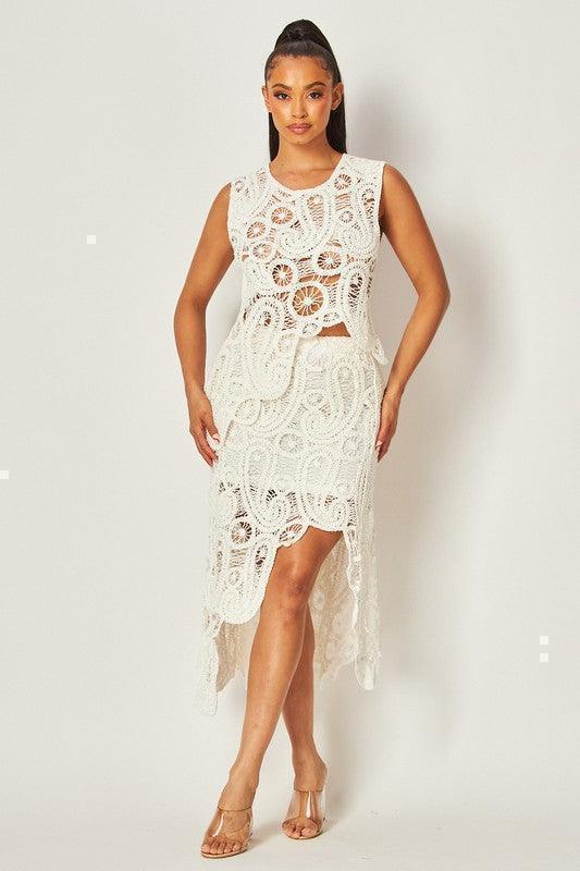 CROCHET SKIRT AND TOP PRIVILEGE