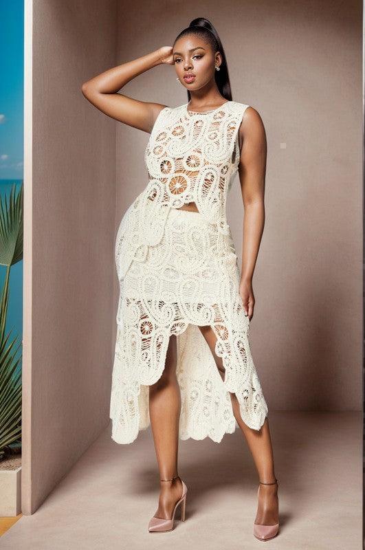 CROCHET SKIRT AND TOP PRIVILEGE