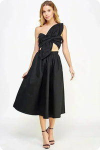 TUBE TOP TIE FRINT MIDI DRESS PRIVILEGE