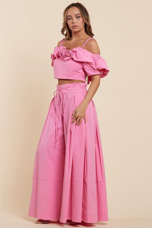 Blossom in Style The Elegant Pink Two-Piece Set PRIVILEGE