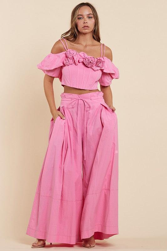 Blossom in Style The Elegant Pink Two-Piece Set PRIVILEGE