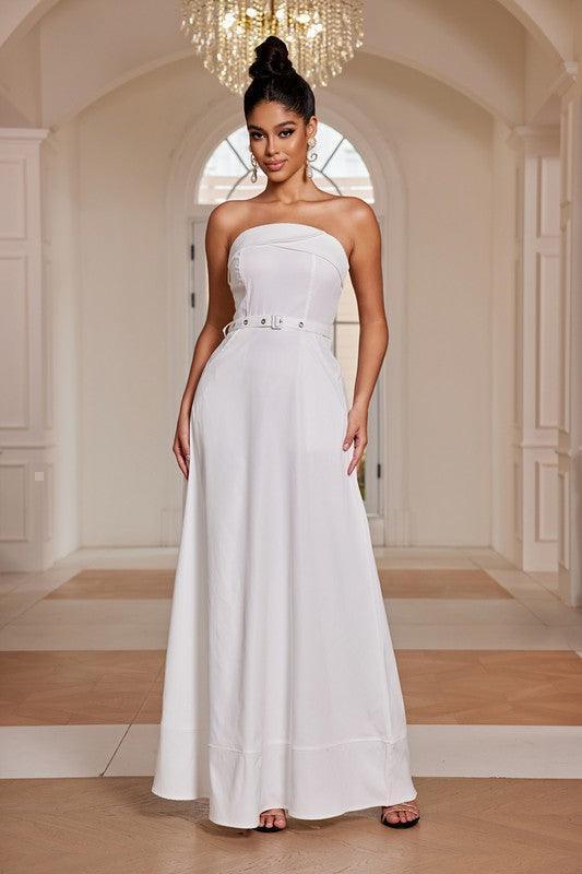 TUBE TOP MAXI FLARE DRESS PRIVILEGE TUBE TOP MAXI FLARE DRESS PRIVILEGE