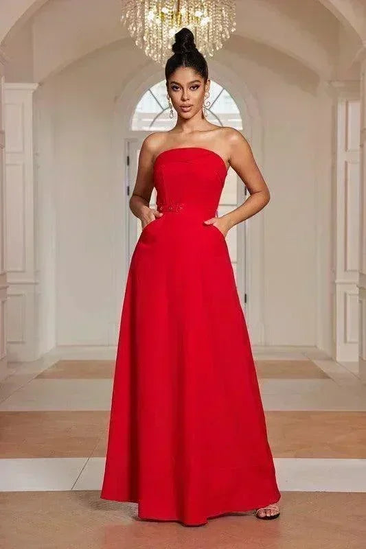 TUBE TOP MAXI FLARE DRESS PRIVILEGE