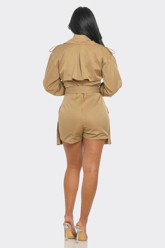 Sophisticated Utility Romper PRIVILEGE