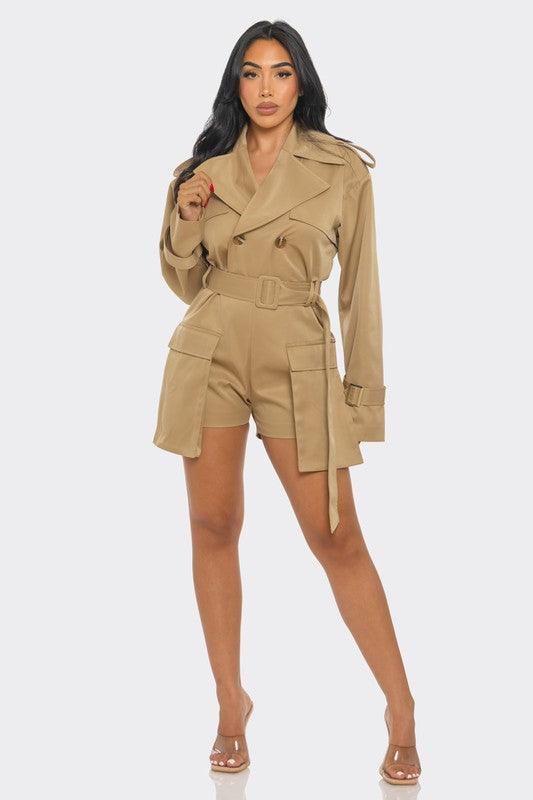 Sophisticated Utility Romper PRIVILEGE