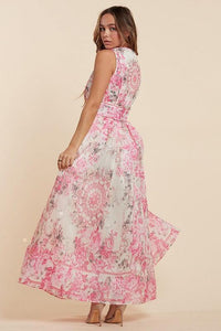Fuchsia Bloom Goddess Maxi Dress PRIVILEGE