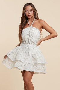 Luminous Lace Ombre mini  Dress PRIVILEGE