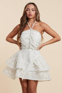 Luminous Lace Ombre mini  Dress PRIVILEGE