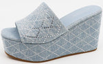 RHINESTONE WEDGE SANDLE