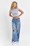 High Rise Carpenter Wide Leg with Front Slits