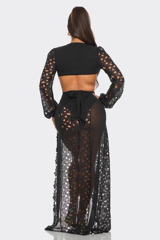 LACY OPEN BODYSUIT DRESS PRIVILEGE