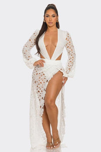 LACY OPEN BODYSUIT DRESS PRIVILEGE