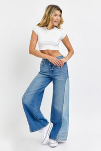High Rise Two-Tone Wide Leg UPSIDE JEANS PRIVILEGE