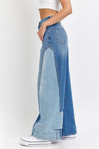 High Rise Two-Tone Wide Leg UPSIDE JEANS PRIVILEGE