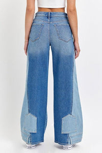 High Rise Two-Tone Wide Leg UPSIDE JEANS PRIVILEGE