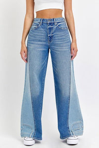 High Rise Two-Tone Wide Leg UPSIDE JEANS PRIVILEGE
