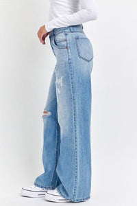 High Rise Wide Leg with Double Scoop Pocket DENIUM JEAN PRIVILEGE
