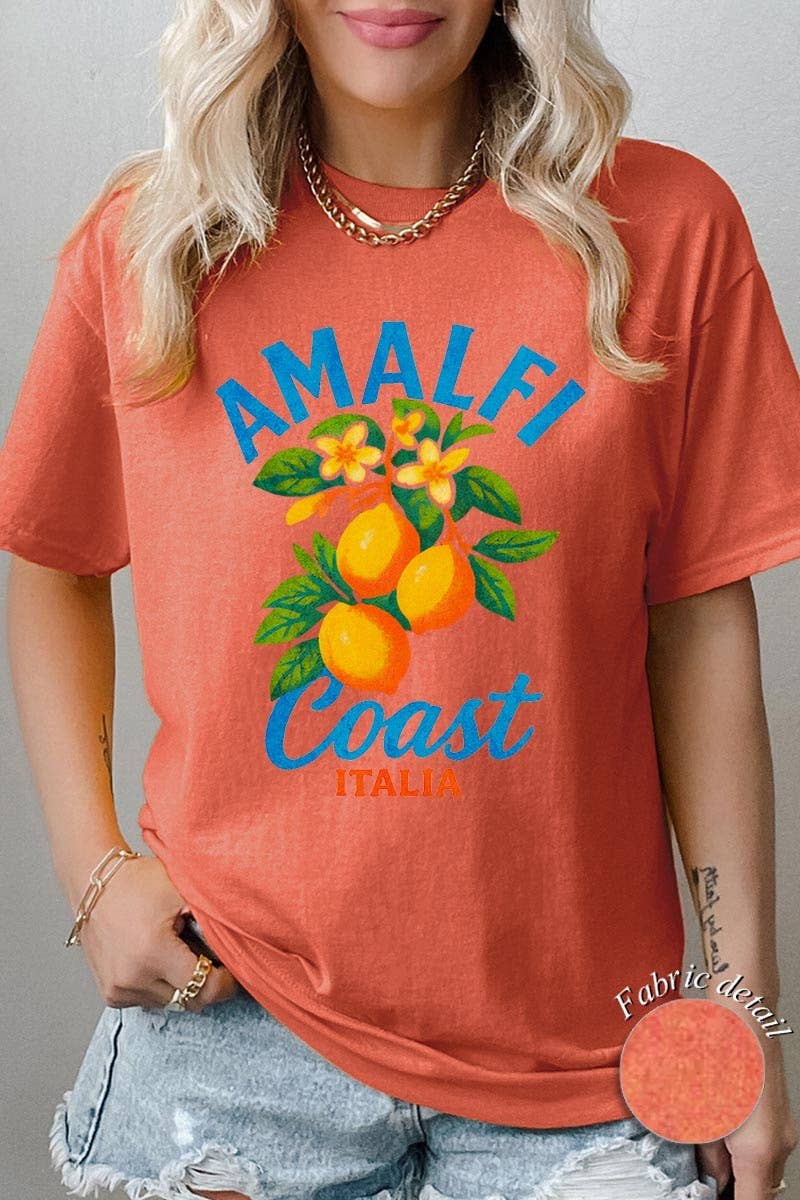 Amalfi Coast Italia Graphic Heavy Cotton Tee