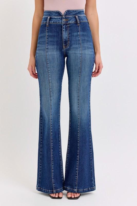 Super High Double WAISTBAND Flare JEANS PRIVILEGE