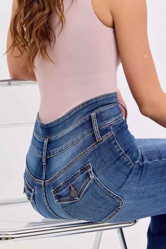 Super High Double WAISTBAND Flare JEANS PRIVILEGE