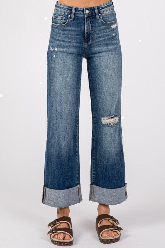 HIGH RISE LOOSE-STRAIGHT W/ DOUBLE CUFFED HEM PRIVILEGE
