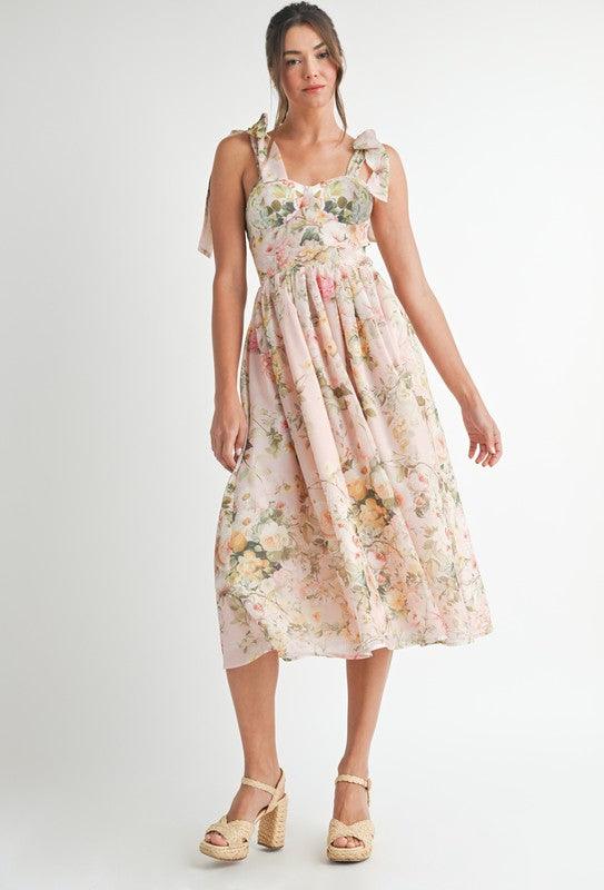 Floral Printed Midi Dress PRIVILEGE