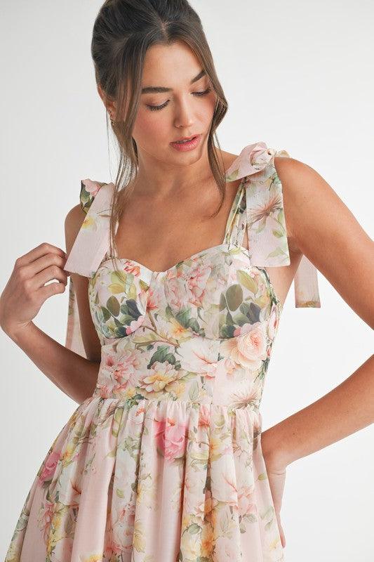 Floral Printed Midi Dress PRIVILEGE