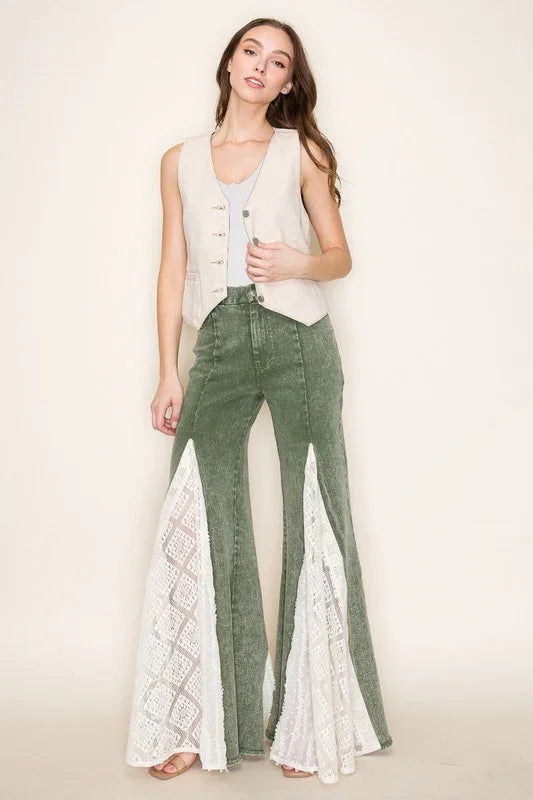 BOHO LACE FLARE JEANS PRIVILEGE