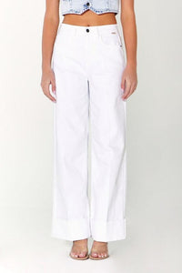 High Rise Wide Leg with Self High Cuffed Hem PRIVILEGE