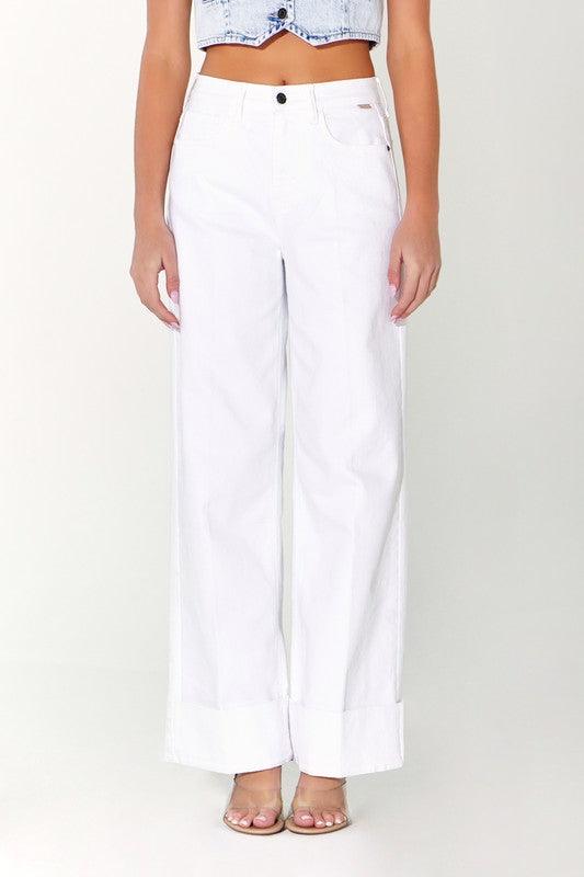 High Rise Wide Leg with Self High Cuffed Hem PRIVILEGE