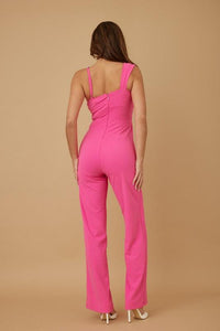 OPEN SLIT JEWEL STONE DETAIL JUMPSUIT PRIVILEGE