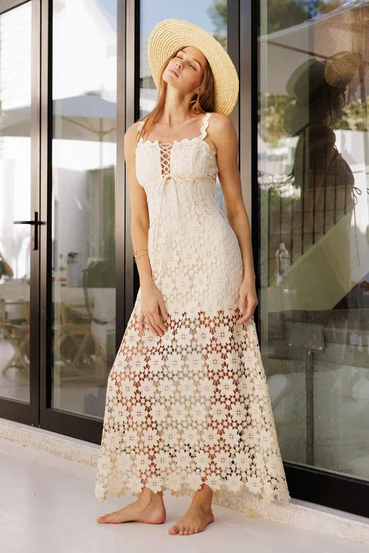 Lace up Maxi Dress PRIVILEGE
