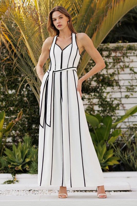 Contrasting Halter Jumpsuit PRIVILEGE