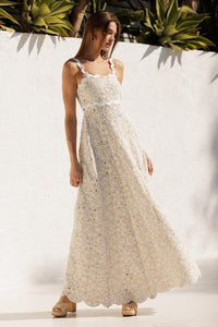 Scallop Tank Crotchet Maxi Dress PRIVILEGE