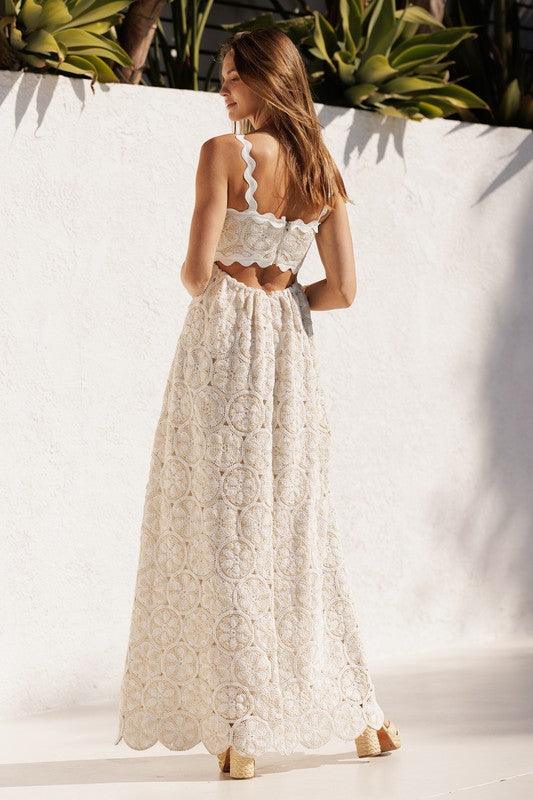 Scallop Tank Crotchet Maxi Dress PRIVILEGE