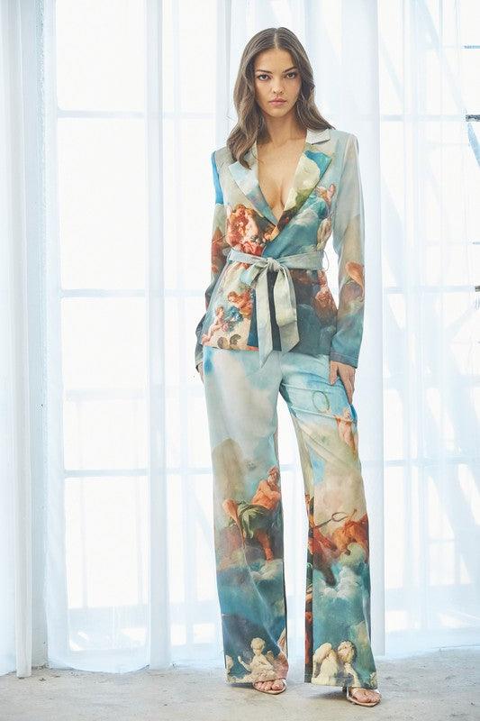 RENAISSANCE SKY BLAZER PANT 2-PC SET PRIVILEGE