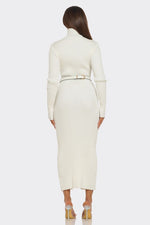 Ribbed Knit Utility Midi Dress