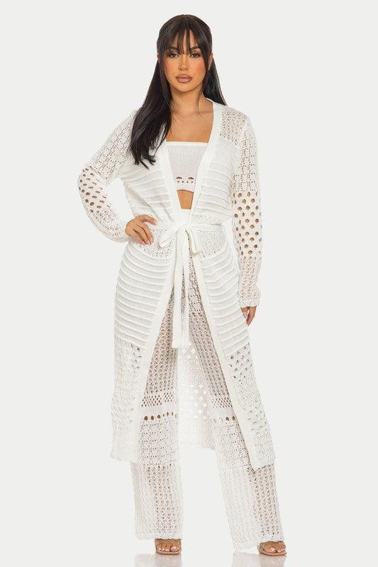 3PCS PANTS KNIT SET CARDIGAN PRIVILEGE
