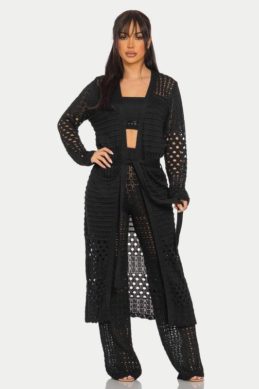 3PCS PANTS KNIT SET CARDIGAN PRIVILEGE