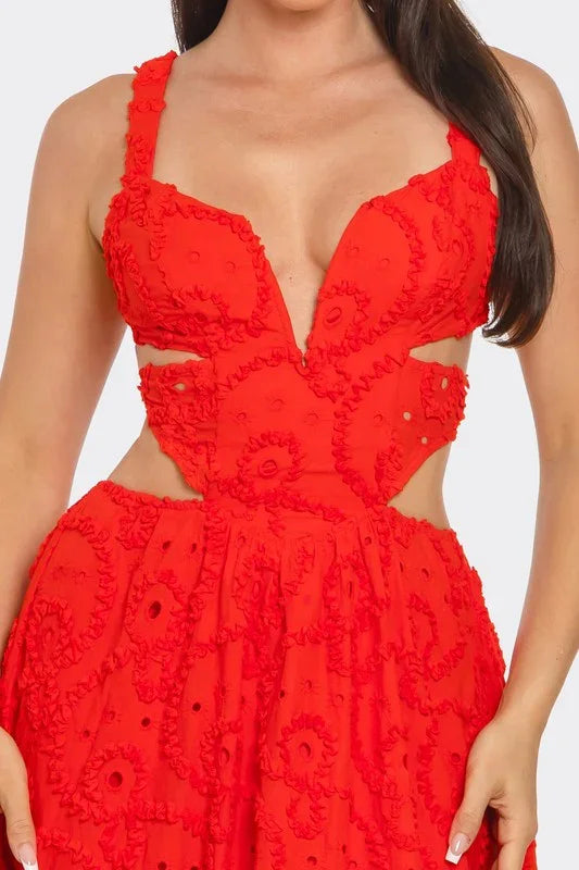 CORSET EMBRODERY MAXI DRESS PRIVILEGE