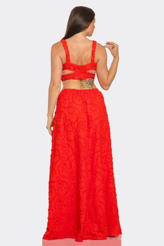 CORSET EMBRODERY MAXI DRESS PRIVILEGE