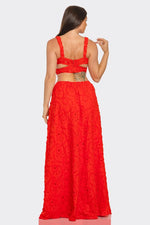 CORSET EMBRODERY MAXI DRESS