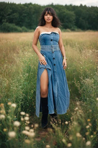 Chic Reinvented Trench Maxi Dress PRIVILEGE