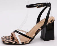 Ankle Strap Chunky High Heel Dressy Sandal
