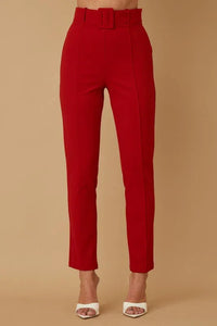 Skinny Leg Dress Pants with Belt Detail PRIVILEGE