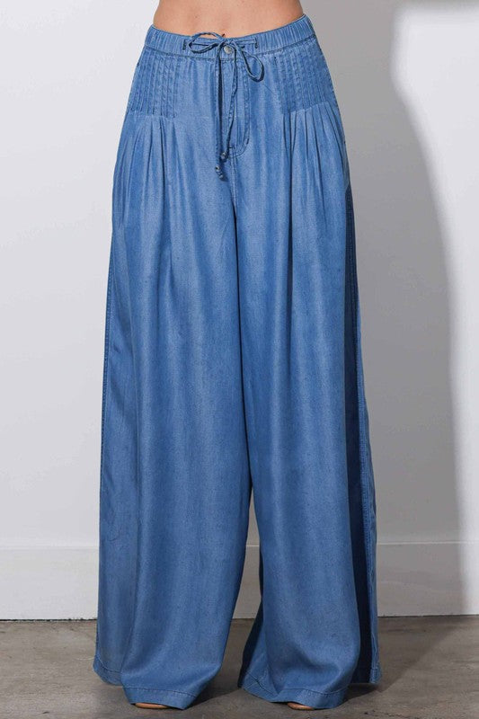 Tencel Palazo Pants with crop top