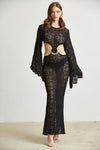 CROCHET CUTOUT MAXI DRESS